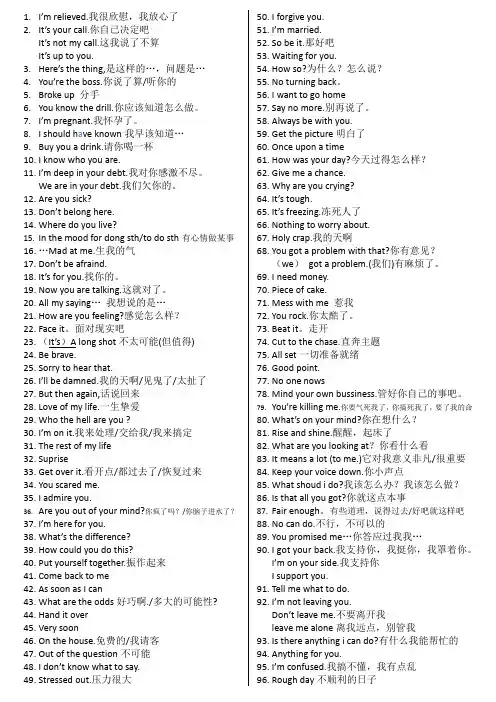 电影常见英语口语350