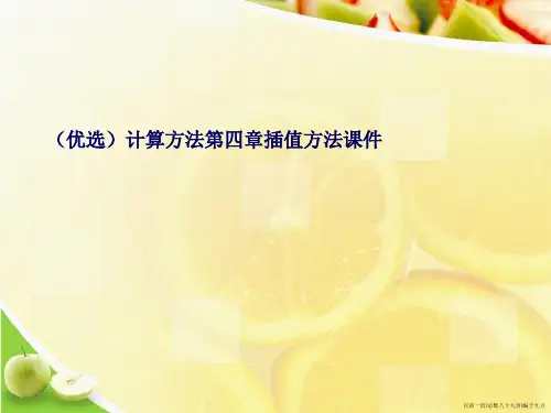 计算方法第四章插值方法演示