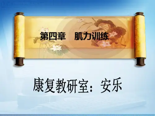 肌力训练下肢躯干课件