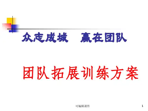 团队拓展训练方案ppt课件
