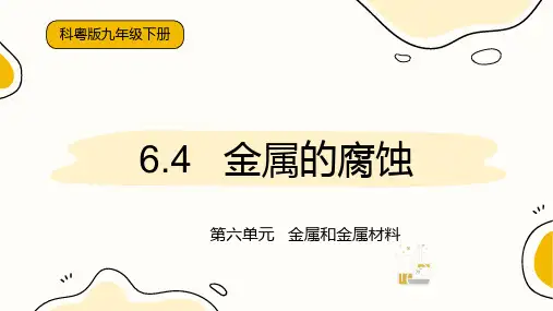 〖初中化学〗金属的腐蚀课件---2024-2025学年九年级化学科粤版(2024)下册