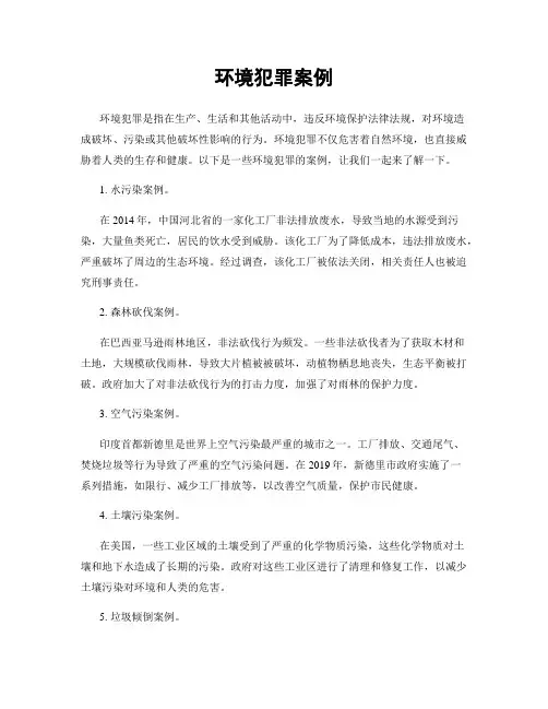 环境犯罪案例