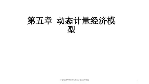 计量经济学第5章-动态计量经济模型课件