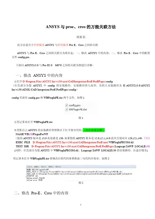 ANSYS与proe、creo的万能关联方法