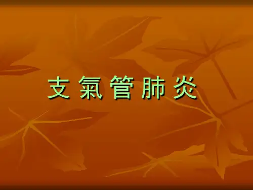 支气管肺炎 PPT课件