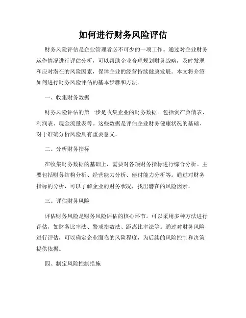 如何进行财务风险评估
