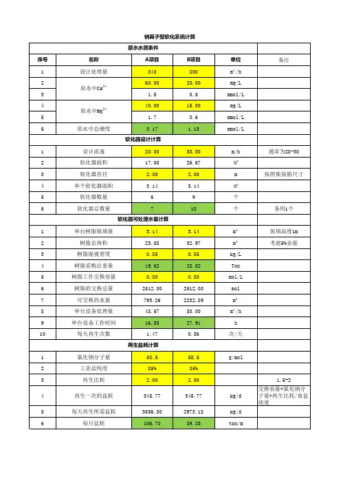 20200210树脂软化系统计算书