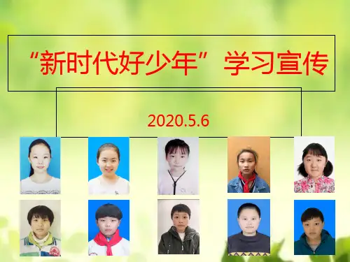 新时代好少年 宣传 ppt课件