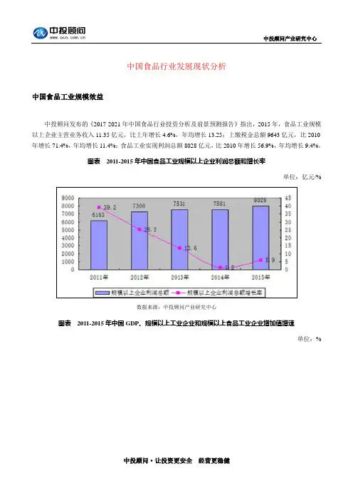 中国食品行业发展现状分析