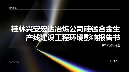 桂林兴安宏达冶炼公司硅锰合金生产线建设工程环境影响报告书朱玖届