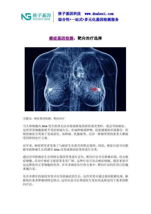 癌症基因检测,靶向治疗