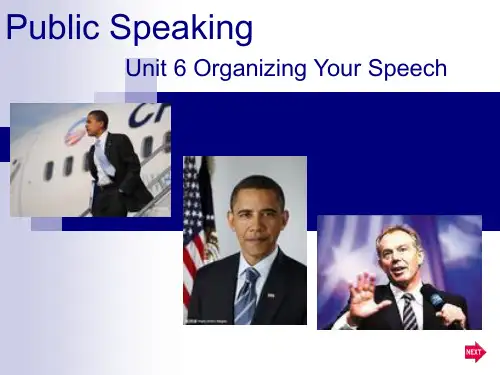 Unit 6 Organizing your Speech