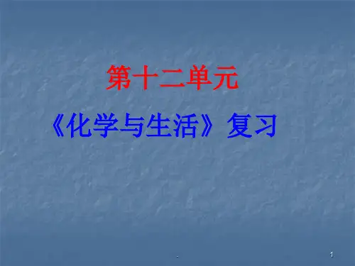 化学与生活复习