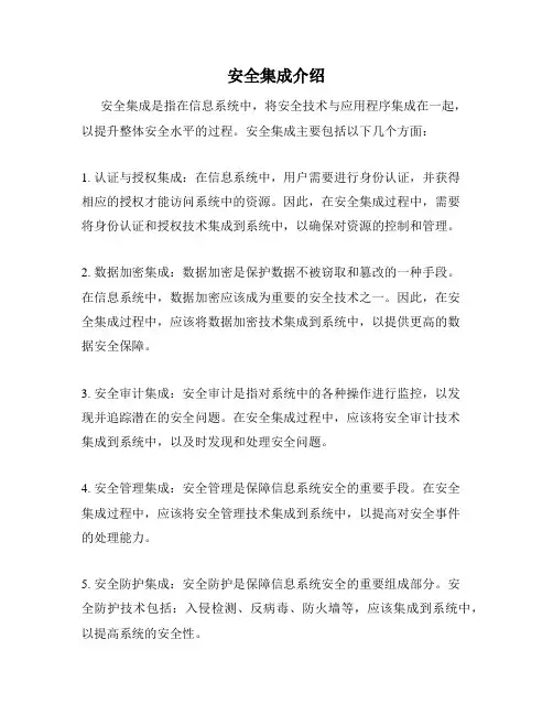 安全集成介绍