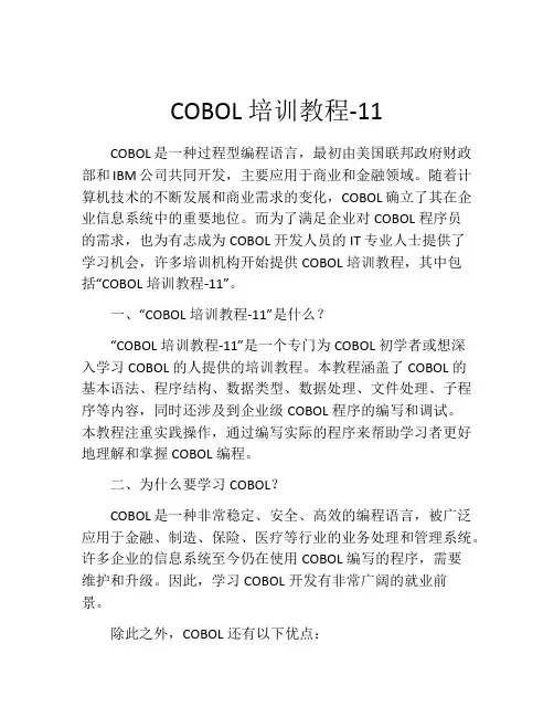 COBOL培训教程-11