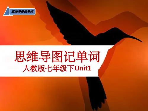 人教版七年级下Unit1思维导图记单词PPT课件