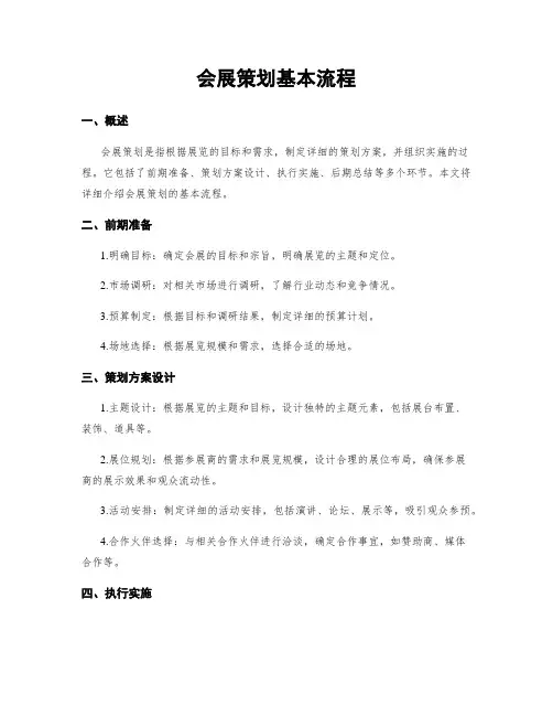 会展策划基本流程