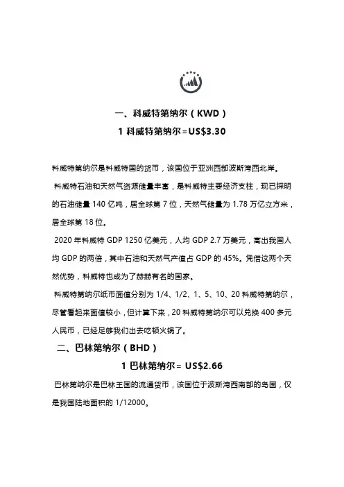 世界上最值钱的货币十大排名