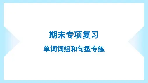 2023年人教版七年级下册英语期末专项复习——单词词组和句型专练