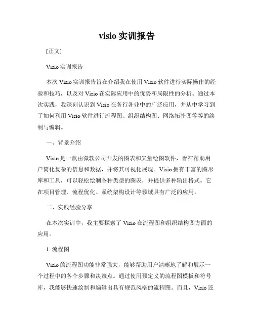 visio实训报告