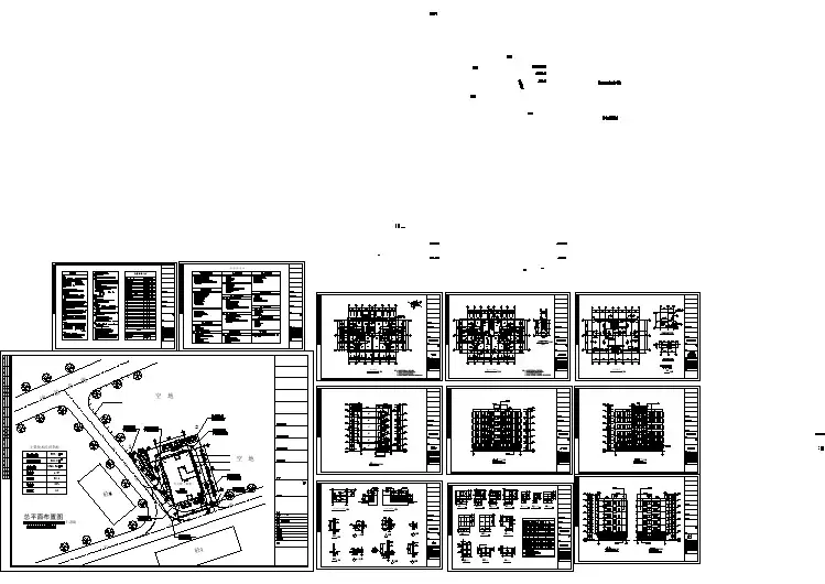 温州市某小区占地320平米6层框架结构住宅楼建筑设计CAD图纸