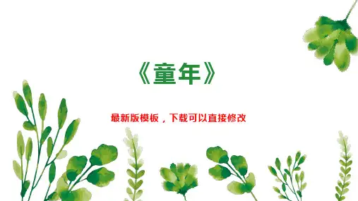 《童年》 小学音乐教案PPT模板下载