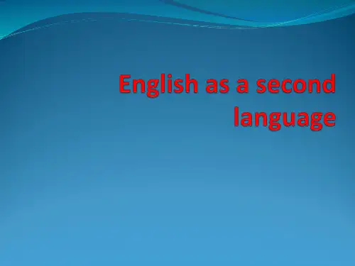 English as a second language 1LX