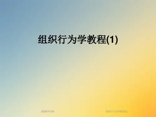 组织行为学教程(1)