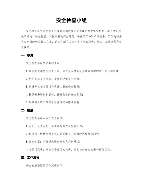 安全检查小组