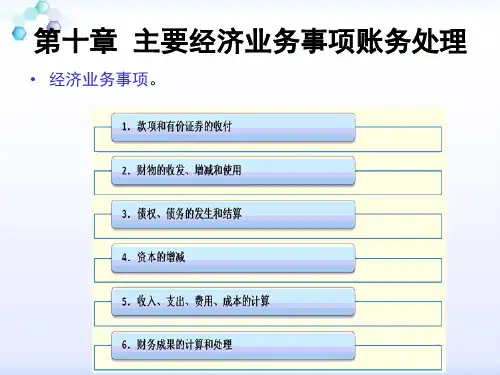 第十章会计基础--主要经济业务事项账务处理课件