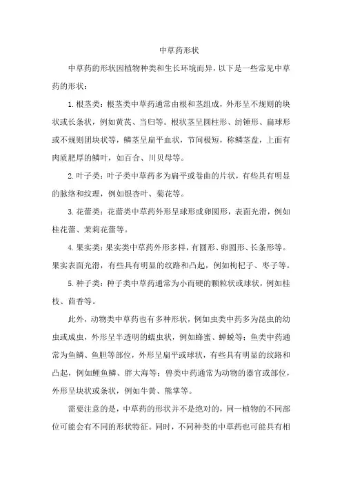 中草药形状
