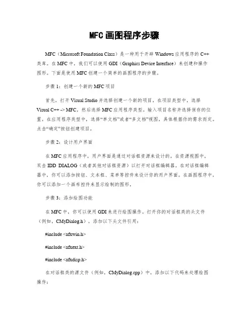 MFC画图程序步骤