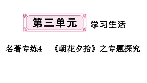 第三单元名著专练4《朝花夕拾》之专题探究学练课件—学年七年级语文上册部编版22