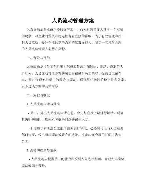 人员流动管理方案