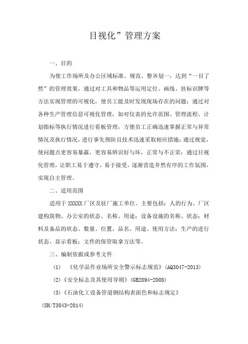 厂区目视化管理方案
