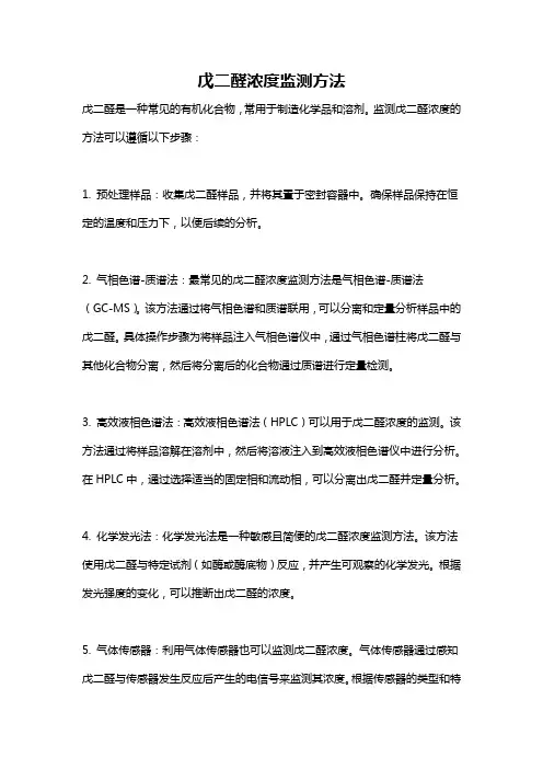 戊二醛浓度监测方法