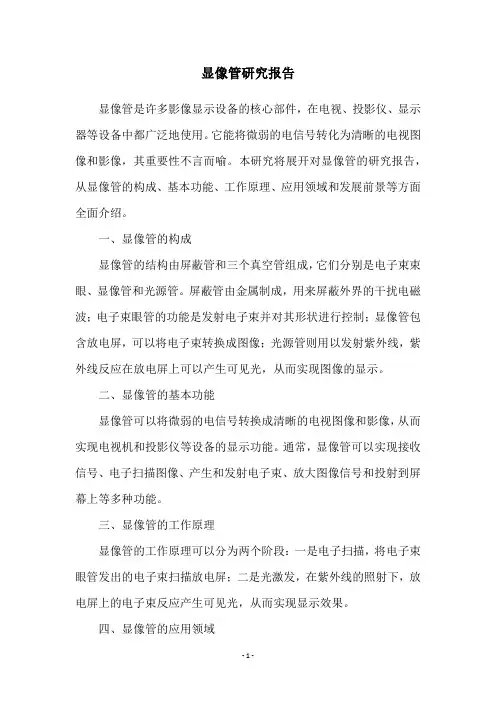 显像管研究报告