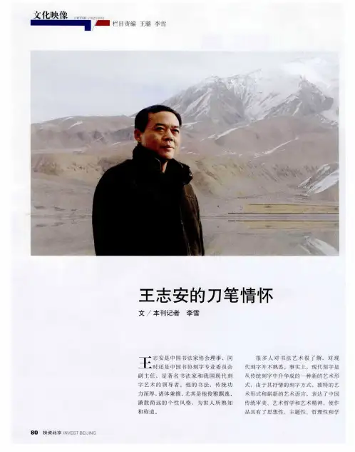 王志安的刀笔情怀