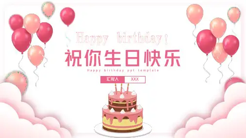 员工生日会生日快乐活动策划PPT模板