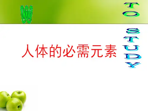 《人体的必需元素》PPT课件