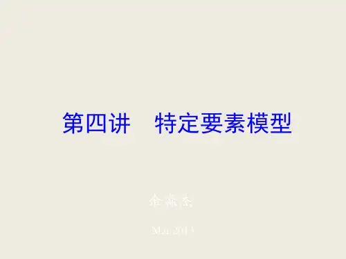 4第四讲  特定要素模型