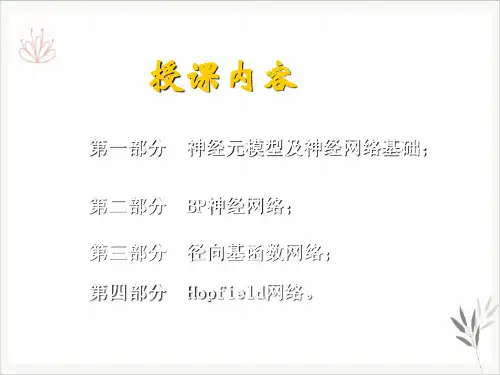 神经网络计算建模讲义解析PPT课件