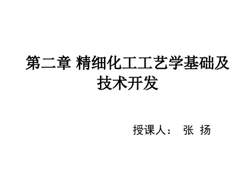 第二章精细化工工艺学及技术开发
