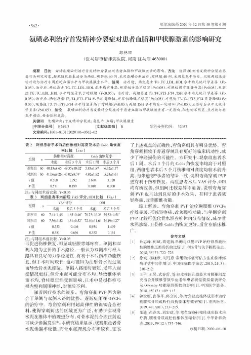 氨磺必利治疗首发精神分裂症对患者血脂和甲状腺激素的影响研究