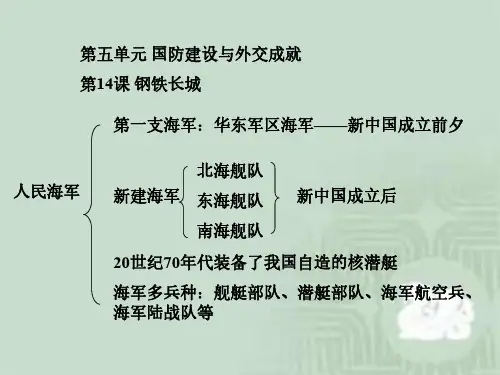 历史：第五单元-国防建设与外交成就(人教新课标八年级下)