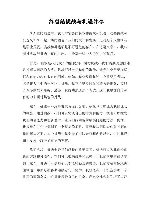 终总结挑战与机遇并存