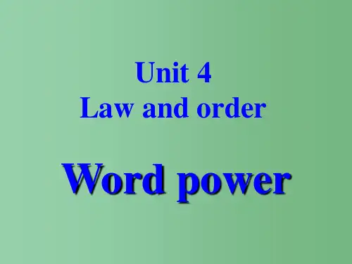 高三英语一轮复习《M10 Unit4 Law and order》七 牛津版