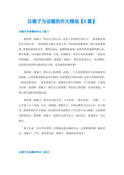 以镜子为话题的作文精选【5篇】