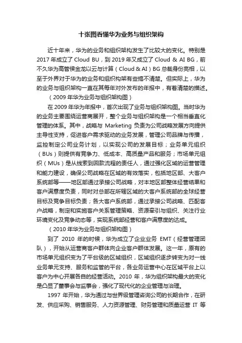 十张图看懂华为业务与组织架构