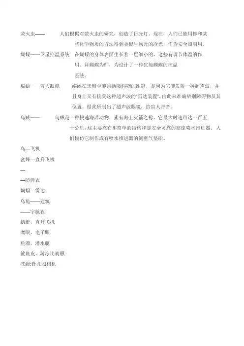 受到动物启发的发明